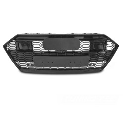 Audi A7 C8 4K 2018-2023 - Predná maska ​​ČIERNA LESKLÁ s PDC