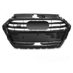 Audi A3 8V 2017-2020 - Predná maska ​​ŠPORT S ŠTÝL ČIERNA LESKLÁ s PDC a ACC