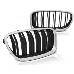 BMW F10 / F11 10-16 M5 LOOK CHROME BLACK - predná maska