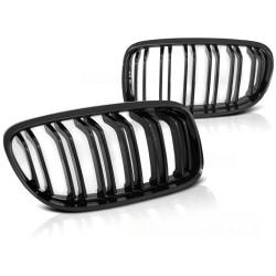 BMW E90 / E91 LCI 09- GLOSSY BLACK DOUBLE BAR M-LOOK - predná maska