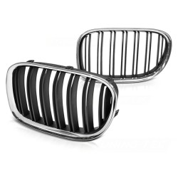 BMW F01 09-07.12 CHROME BLACK - predná maska