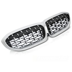 BMW G20/G21 19- športová maska silver diamond style