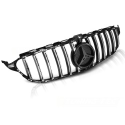 MERCEDES W205 14-18 GT-R STYL CHROME GLOSSY BLACK - predná maska