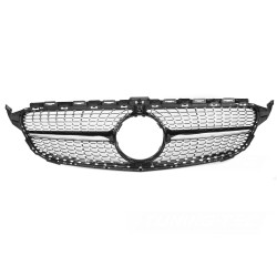 Mercedes triedy C C205/A205 2015-2018 - Predná maska ​​DIAMOND čierna s chrómom