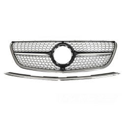 Mercedes Vito W447 2014-2019 - Predná maska ​​DIAMOND STYLE čierna s chrómom
