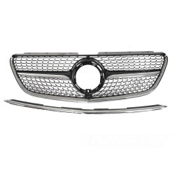 Mercedes Vito W447 2019-2023 - Predná maska ​​DIAMOND STYLE chrómová s čiernym leskom