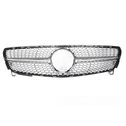 Mercedes W176 2015-2018 - Predná maska ​​DIAMOND STYL strieborná s chrómom