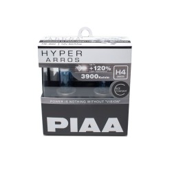 Autožiarovky PIAA Hyper Arros 3900K H4 - o 120 % vyššia svietivosť, zvýšený jas