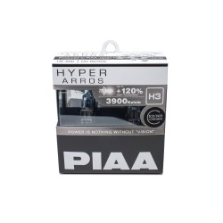 Autožiarovky PIAA Hyper Arros 3900K H3 - o 120 % vyššia svietivosť, zvýšený jas