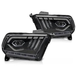 FORD MUSTANG 2010-2013 - predné LED svetlá ČIERNA DRL