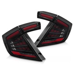 HONDA CIVIC X 16-21 HATCHBACK - zadné LED svetlá čierna dymová