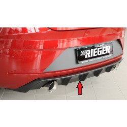 Rieger vložka zadného nárazníka pre Seat Leon FR 5F 3-dver. (sc), 5-dver. po faceliftu, plast ABS bez povrchovej úpravy, pre športové koncovky na oboch stranách 100 mm