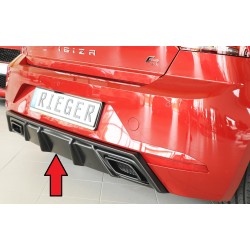 Rieger vložka zadného nárazníka pre Seat Ibiza FR KJ 5-dver., plast ABS bez povrchovej úpravy, pro orig. výfukový systém