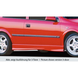 Rieger bočný prah mont. strana pravá pro Opel Astra G 5-dver., caravan, notchback, plast ABS bez povrchovej úpravy