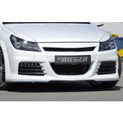 Rieger kompletný predný nárazník pro Opel Astra H vr. GTC, Twin-Top 3-dver., 5-dver., caravan, hatchback, kabriolet, plast ABS bez povrchovej úpravy, s výřezy na světla pro denní svícení