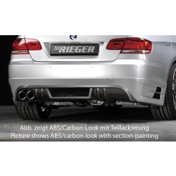 Rieger spojler pod zadný nárazník pre BMW rad 3 E92, E93 kabriolet, kupé pred faceliftom r.v. 03/07-02/10, 09/06-02/10, plast ABS bez povrchovej úpravy, mimo 335i a 335d, pro vozy s dvojitou koncovkou vlevo