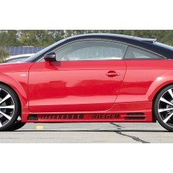 Rieger bočný prah mont. strana ľavá pro Audi TT 8J kupé, roadster, r.v. 09/06-, plast ABS bez povrchovej úpravy, s prolisem, s prolisem a dvěma výřezy