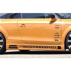 Rieger bočný prah mont. strana pravá pro Audi TT 8J kupé, roadster, r.v. 09/06-, plast ABS bez povrchovej úpravy, s prolisem, s prolisem a dvěma výřezy