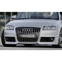 Rieger kompletný predný nárazník pro Audi A4 8H kabriolet pred faceliftom, plast ABS bez povrchovej úpravy, s rebrovaním, s držiakmi originálnych hmlových svetiel