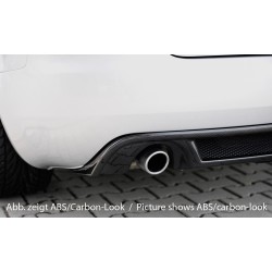 Rieger vložka zadného nárazníka pre Audi A4 8H kabriolet, plast ABS bez povrchovej úpravy, pre orig. koncovky na oboch stranách