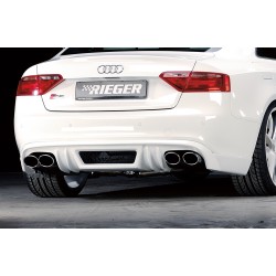Rieger spojler pod zadný nárazník pre Audi A5 B8, B81 Sportback pred faceliftom r.v. 06/07-07/11, plast ABS bez povrchovej úpravy, pre dvojité koncovky na oboch stranách 4x115x85 mm