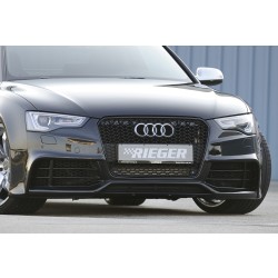 Rieger kompletný predný nárazník pro Audi A5 B8, B81 kabriolet, kupé, Sportback po faceliftu, plast ABS bez povrchovej úpravy, pro vozy s ostrekovačmi svetlometov a parkovacím asistentom (PDC)