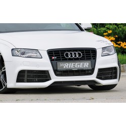 Rieger kompletný predný nárazník pro Audi A4 B8, B81 avant, sedan pred faceliftom, plast ABS bez povrchovej úpravy, pro vozy s ostrekovačmi svetlometov a parkovacím asistentom (PDC)