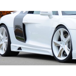 Rieger bočný prah mont. strana ľavá pro Audi R8 42 kupé, spyder, r.v. 04/07-, plast ABS bez povrchovej úpravy, s prelisom a výrezom