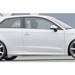 Rieger bočný prah mont. strana pravá pro Audi A3 8V 3-dver. (convertible 8V7), 3-dver. (hatchback 8V1) vr. faceliftu, r.v. 07/12-08/16, 09/16-, plast ABS bez povrchovej úpravy