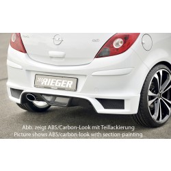 Rieger spojler pod zadný nárazník pre Opel Corsa D 3-dver., 5-dver. vr. faceliftu r.v. 01/11-, 07/06-12/10, plast ABS bez povrchovej úpravy, pro koncovku vlevo
