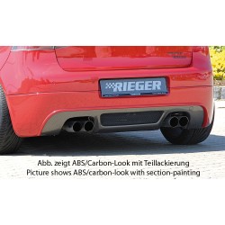 Rieger spojler pod zadný nárazník pre Volkswagen Golf 5 1K 3-dver., 5-dver., GTI, plast ABS bez povrchovej úpravy, pre dvojité koncovky na oboch stranách