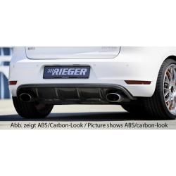 Rieger vložka zadného nárazníka pre Volkswagen Golf 6 GTD, GTI 3-dver., 5-dver., kabriolet, plast ABS bez povrchovej úpravy