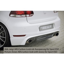 Rieger spojler pod zadný nárazník pre Volkswagen Golf 6 GTI 3-dver., 5-dver., kabriolet, plast ABS bez povrchovej úpravy