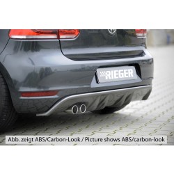 Rieger vložka zadného nárazníka s dvojitými žebry pro Volkswagen Golf 6 vr. GTD 3-dver., 5-dver., kabriolet, plast ABS bez povrchovej úpravy