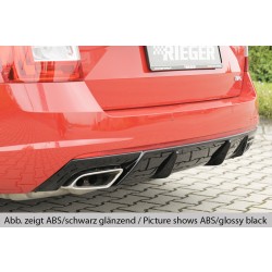 Rieger vložka zadného nárazníka pre Škoda Octavia RS 5E combi, sedan vr. faceliftu, plast ABS bez povrchovej úpravy, pro vozy bez tažného zařízení