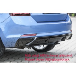 Rieger vložka zadného nárazníka pre Škoda Rapid NH spaceback vr. faceliftu, plast ABS bez povrchovej úpravy, pro vozy bez tažného zařízení