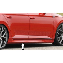 Rieger bočný prah mont. strana pravá pro Škoda Superb III 3T, 3V combi, sedan vr. faceliftu, r.v. 03/15-10/18, 11/18-, plast ABS bez povrchovej úpravy