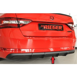 Rieger vložka zadného nárazníka pre Škoda Superb III 3T, 3V combi, sedan vr. faceliftu, plast ABS bez povrchovej úpravy, pre vozidlá s ťažným zariadením