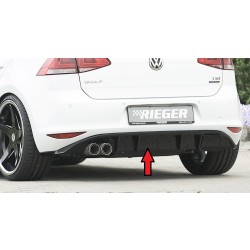 Rieger vložka zadného nárazníka pre Volkswagen Golf 7 vr. GTD 3-dver., 5-dver. pred faceliftom, plast ABS lakovaný do čiernej lesklej farby