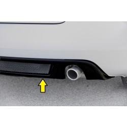 Rieger vložka zadného nárazníka (GBL-55268) pro Audi A4 8H kabriolet, plast ABS lakovaný do čiernej lesklej farby