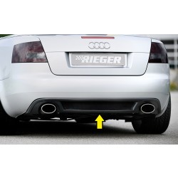 Rieger vložka zadného nárazníka (GBL-55269) pro Audi A4 8H kabriolet, plast ABS lakovaný do čiernej lesklej farby