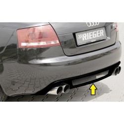 Rieger vložka zadného nárazníka (GBL-55270) pro Audi A4 8H kabriolet, plast ABS lakovaný do čiernej lesklej farby