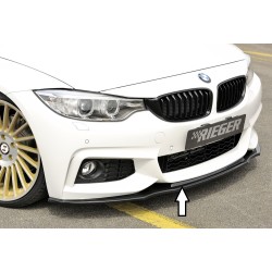 Rieger lipa pod predný nárazník pro BMW rad 4 F32, F33, F36 coupe (3-dver.), gran coupe (5-dver.), kabriolet vr. faceliftu, 03/13-06/15, 05/14-06/15, 07/15-, 11/12-06/15, plast ABS lakovaný do čiernej lesklej farby