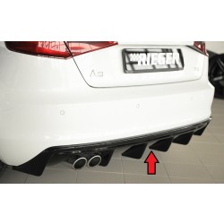 Rieger vložka zadného nárazníka (GBL56786) pro Audi A3 8V 3-dver. (hatchback 8V1), 5-dver. (sportback 8VA) pred faceliftom, plast ABS lakovaný do čiernej lesklej farby