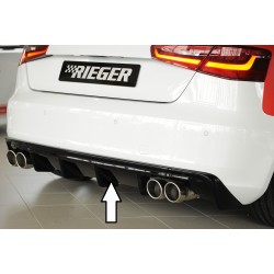 Rieger vložka zadného nárazníka (GBL56787) pro Audi A3 8V 3-dver. (hatchback 8V1), 5-dver. (sportback 8VA) pred faceliftom, plast ABS lakovaný do čiernej lesklej farby