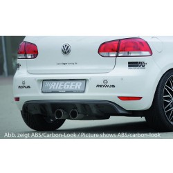 Rieger vložka zadného nárazníka pre Volkswagen Golf 6 3-dver., 5-dver., plast ABS lakovaný do čiernej lesklej farby