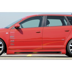 Rieger bočný prah mont. strana ľavá pro Audi A3 8P 5-dver., Sportback, plast ABS s povrchovou úpravou Carbon-Look, s prelisom a výrezom