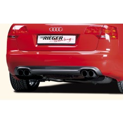 Rieger vložka zadného nárazníka pre Audi A4 8E avant, sedan po faceliftu, plast ABS s povrchovou úpravou Carbon-Look