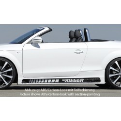 Rieger bočný prah mont. strana ľavá pro Audi TT 8J kupé, roadster, r.v. 09/06-, plast ABS s povrchovou úpravou Carbon-Look