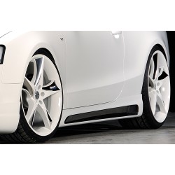 Rieger bočný prah mont. strana ľavá pro Audi A5 B8, B81 kabriolet, kupé vr. faceliftu, r.v. 06/07-07/11, 10/11-06/16, plast ABS s povrchovou úpravou Carbon-Look, s prelisom a výrezom